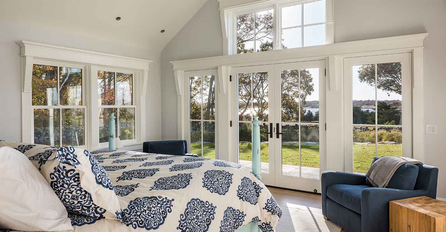 master bedroom with French doors