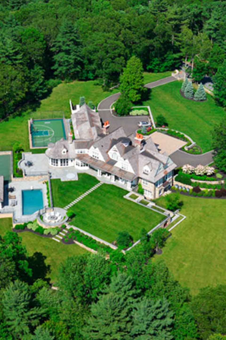 aerial view medfield mansion